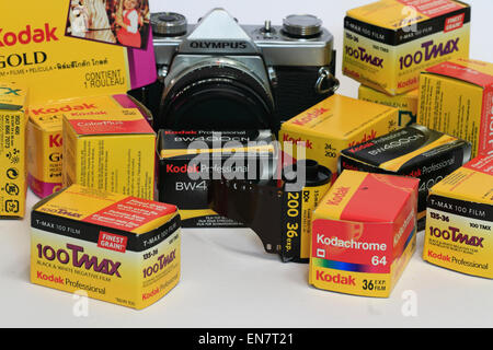 Film-Kamera und film Stockfoto