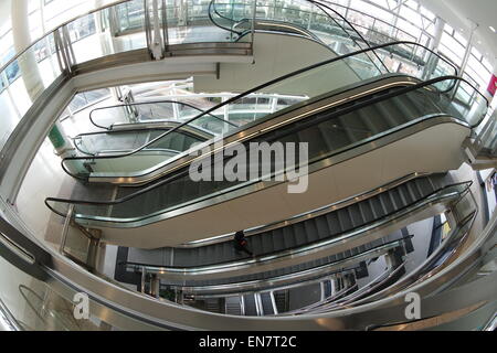 Einkaufszentrum Rolltreppen Stockfoto