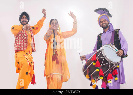 Porträt des Bhangra-Tänzer Stockfoto