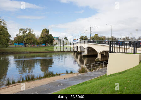 Swan Street Bridge, Innenstadt von Melbourne, Victoria, Australien Stockfoto