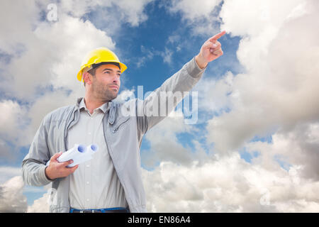 Zusammengesetztes Bild des Architekten zeigen Stockfoto