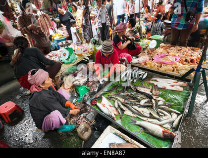 Der zentrale Altmarkt in Phnom Penh, Kambodscha, Asien. Stockfoto