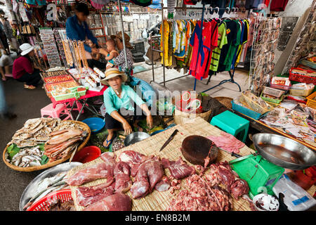 Der zentrale Altmarkt in Phnom Penh, Kambodscha, Asien. Stockfoto