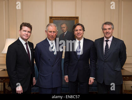 Von links: US-Botschafter in das Vereinigte Königreich Matthew Barzun, seine königliche Hoheit der Prinz von Wales, Deputy Secretary Of State Tony Blinken und U.K Botschafter der Vereinigten Staaten Sir Peter Westmacott posieren für ein Foto vor ihrem Treffen im US-Außenministerium in Washington, D.C., am 19. März 2015. Stockfoto