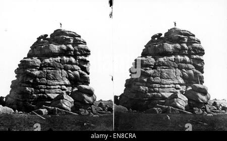 Schilf-Rock, in der Nähe von Sherman Station Albany County, Wyoming 1869) Stockfoto