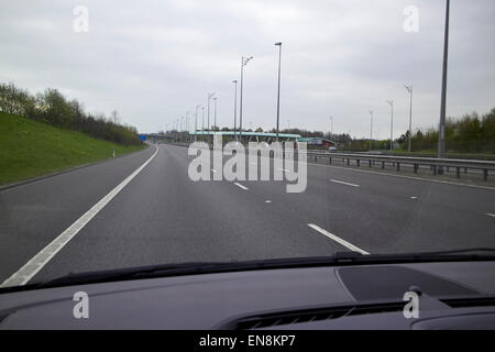 fahren Sie auf leere M6 mautpflichtigen Straße Autobahn England uk Stockfoto