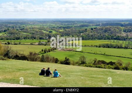Blick von der Spitze der Box Hill Dorking Surrey UK Stockfoto