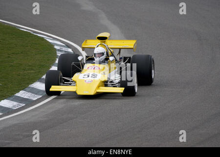 Richard Smeeton zeigt die 1972 März-Cosworth 721G bei Goodwood Members Meeting Stockfoto