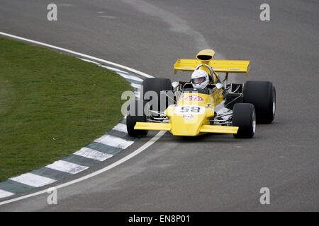 Richard Smeeton zeigt die 1972 März-Cosworth 721G bei Goodwood Members Meeting Stockfoto