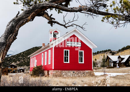 Einzimmer-Maysville Schule, National Register of Historic Places, zentralen Colorado, USA Stockfoto