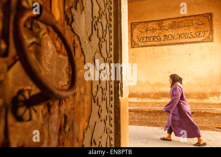 Ben Youssef Medersa. Marrakesch. Marokko. Nordafrika. Afrika Stockfoto