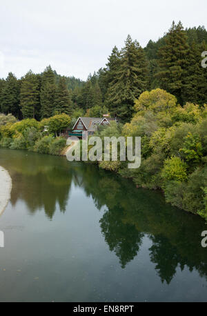 Die Highland Dell Lodge auf dem russischen Fluss in Monte Rio Kalifornien. Stockfoto