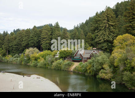 Die Highland Dell Lodge auf dem russischen Fluss in Monte Rio Kalifornien. Stockfoto