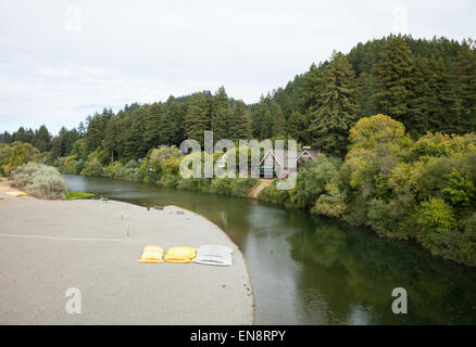 Die Highland Dell Lodge auf dem russischen Fluss in Monte Rio Kalifornien. Stockfoto