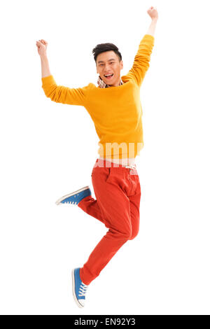 Modische jungen Kerl Sprung Stockfoto