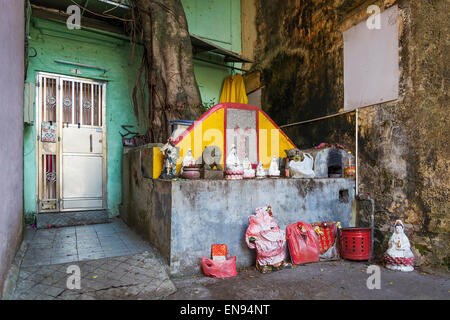 Chinesisch-Straße Schrein in Taipa Macau china Stockfoto