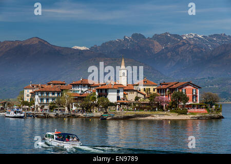 Isola dei Pescatori oder Fischer Inseln, Isole Borromee oder Borromäischen Inseln, Lago Maggiore, Piemont, Italien Stockfoto