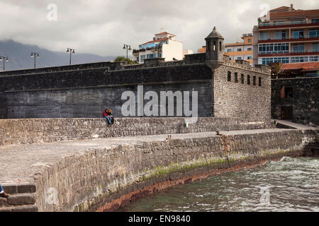 Festung Bateria de Santa Barbara, Puerto De La Cruz, Teneriffa, Kanarische Inseln, Spanien, Europa Stockfoto