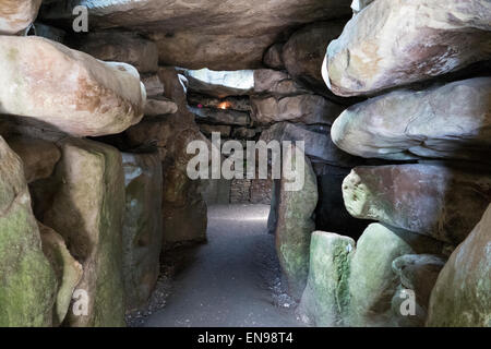 England, Wiltshire, Avebury, West Kennet Long Barrow Stockfoto