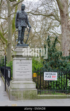 Statue von John Fox Burgoyne, Feldmarschall, London, UK Stockfoto