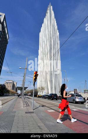 Torre Diagonal Zero Zero, Forum Bezirk. Barcelona, Katalonien, Spanien Stockfoto