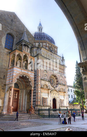 Italien, Lombardei, Bergamo Alta, Colleoni Kapelle und Kirche Santa Maria Maggiore Stockfoto