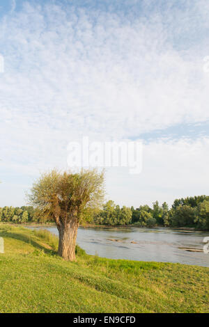 Fluss Doubs im westlichen Frankreich Stockfoto