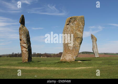 Lundin Links stehenden Steinen Fife Schottland April 2015 Stockfoto
