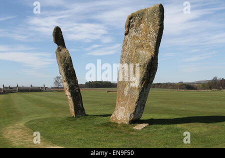 Lundin Links stehenden Steinen Fife Schottland April 2015 Stockfoto