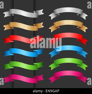 Band-Banner-Sammlung. Vektor-Illustration. EPS 10 Stock Vektor