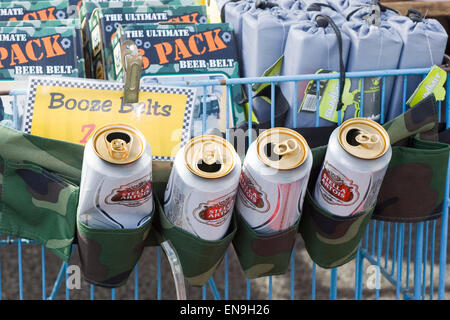 Alkohol Bier zeigen Gürtel zum Verkauf an einen Volkswagen Stockfoto