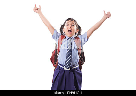 1 indische Kinder Mädchen Schüler Spaß Stockfoto