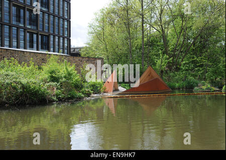 Viewpoint - eine Provision vom Finish Institute in London und die Architektur-Stiftung. Es ist eine schwimmende Plattform für die Anzeige Stockfoto