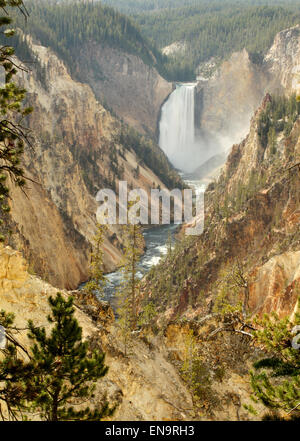 Yellowstone fällt in den grand Canyon des Yelloswtone National Park.  Künstler-Punkt entnommen. Stockfoto