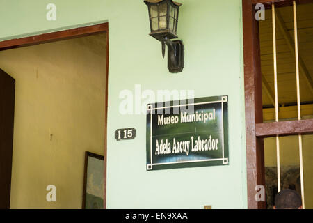 Kuba Vinales Museo Municipal Adela Azcuy Labrador Museum der Geschichte der Vinaless im Hause kubanischen revolutionären Patriot 1861-1914 Stockfoto