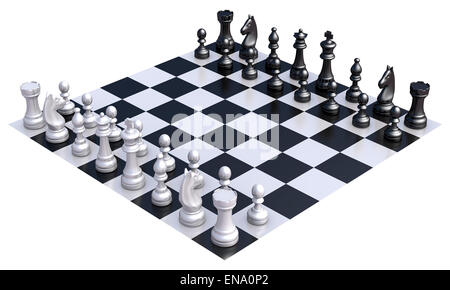 3D-Rendering der Schach Stockfoto