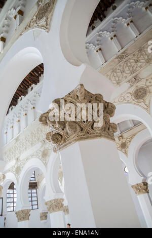 Jude, Santa María la Blanca ist ein Tempel befindet sich in der spanischen Stadt Toledo. Im Jahre 1180 als Synagoge gebaut Stockfoto