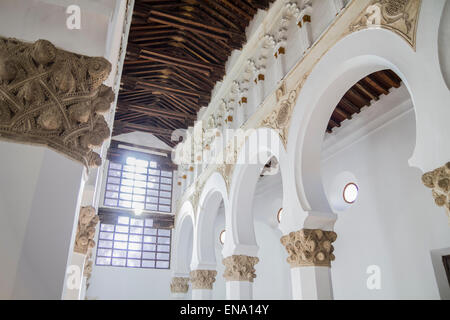 Jude, Santa María la Blanca ist ein Tempel befindet sich in der spanischen Stadt Toledo. Im Jahre 1180 als Synagoge gebaut Stockfoto