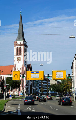 Luisenring, Autogerechte Stadt, Mannheim, Baden-Württemberg, Deutschland | alte und moderne Mannheim, Baden-Württemberg, Deutschland Stockfoto