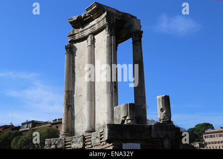 Italien. Rom. Das Forum Romanum. Tempel der Vesta. Römischen alten Reich. Stockfoto