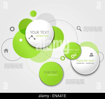 Vektor-moderne Design Circle-Vorlage für Infografiken Stock Vektor