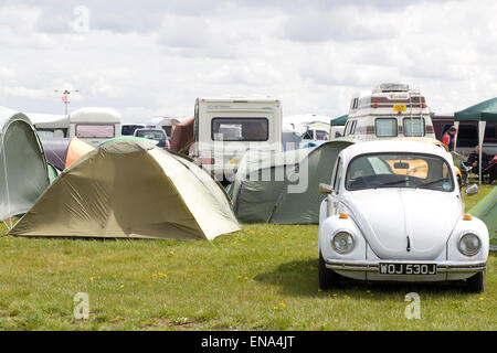 Campingplatz auf einem Volkswagen-Show in england Stockfoto