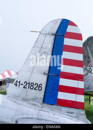 Foto von einem Unidentied Ende eines Flugzeugs auf der Airshow EAA Airventure Oshkosh, Wisconsin. Stockfoto