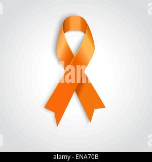 Vektor-Orange Band als Symbol der Animal Abuse, Leukämie Bewusstsein, Kidney Cancer Association Stock Vektor