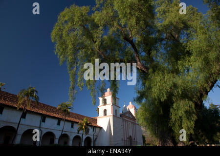 Alte Mission Santa Barbara Stockfoto