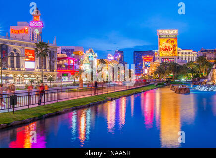 Blick auf den Las Vegas Strip Stockfoto