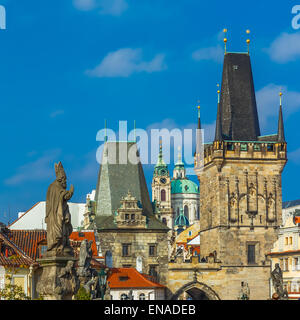 Adalbert von Prag, Karlsbrücke, Tschechien Stockfoto