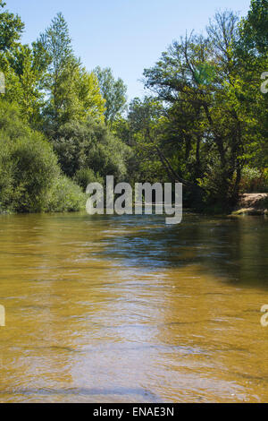 Fluss, Alberche Flussufer in Toledo, Castilla La Mancha, Spanien Stockfoto