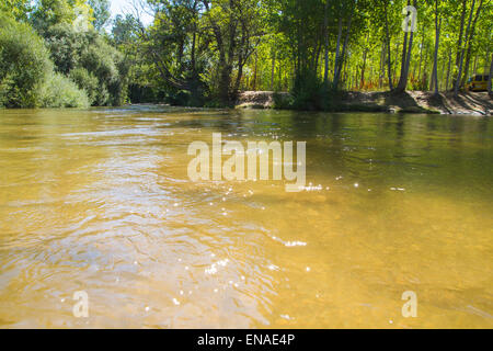 mediterrane Fluss, Alberche Flussufer in Toledo, Castilla La Mancha, Spanien Stockfoto