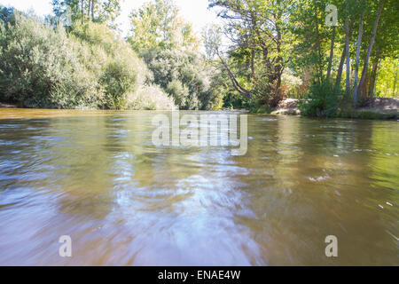 mediterrane Fluss, Alberche Flussufer in Toledo, Castilla La Mancha, Spanien Stockfoto